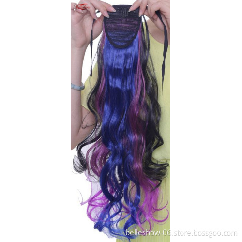 Hot sell drawstring ponytail for black women piece synthetic ponytail hair extension Afro kinky curly ponytail